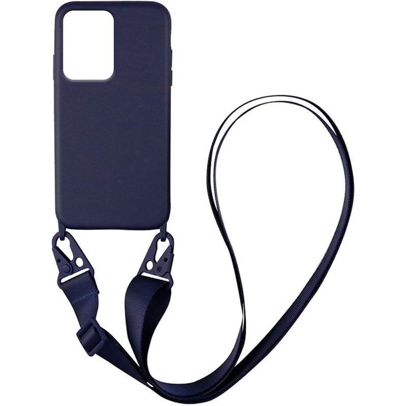 SONIQUE Θήκη Xiaomi Poco X5 5G/Redmi Note 12 5G - Sonique Carryhang Liquid Silicone Strap - Μπλε Σκούρο
