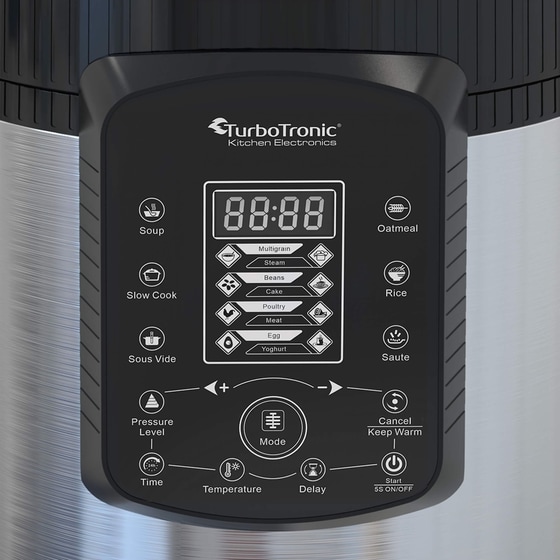 Πολυμάγειρας TURBOTRONIC TT-DPC9 1000 W 6 L Ασημί image 11