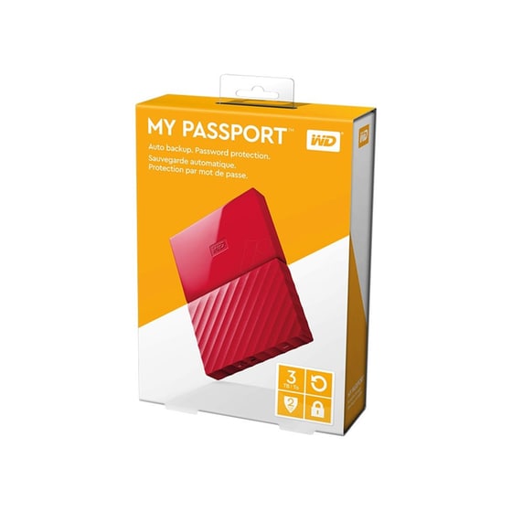 Εξωτερικός σκληρός δίσκος WD My Passport 3TB 2.5" USB 3.0 Κόκκινο image 1