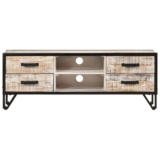 Έπιπλο Τηλεόρασης VidaΧL Ξύλινο 110x30x41cm - Γκρι/Μαύρο image 1