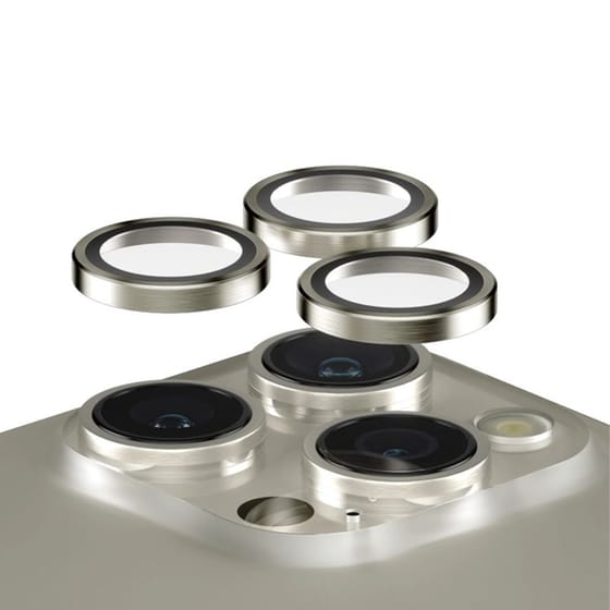 Προστατευτικό καμερών Apple iPhone 15 Pro/15 Pro Max - PanzerGlass Hoops Camera Lens Protector - Natural Metal image 0