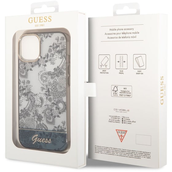 Θήκη Apple iPhone 14 Plus - Guess Porcelain Collection Hard Case - Γκρι image 3