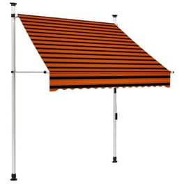 Τέντα Vidaxl Συρόμενη Χειροκίνητη 150cm - Πορτοκαλί/Καφέ