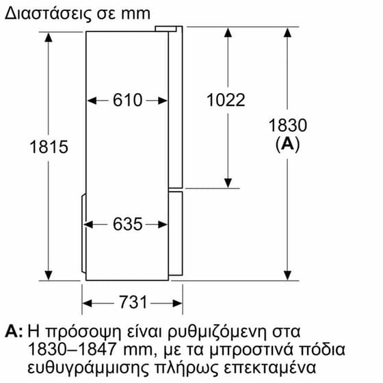 BOSCH KFI96AXEA Total No Frost 574 Lt Brushed Black Steel Ψυγείο Ντουλάπα image 10