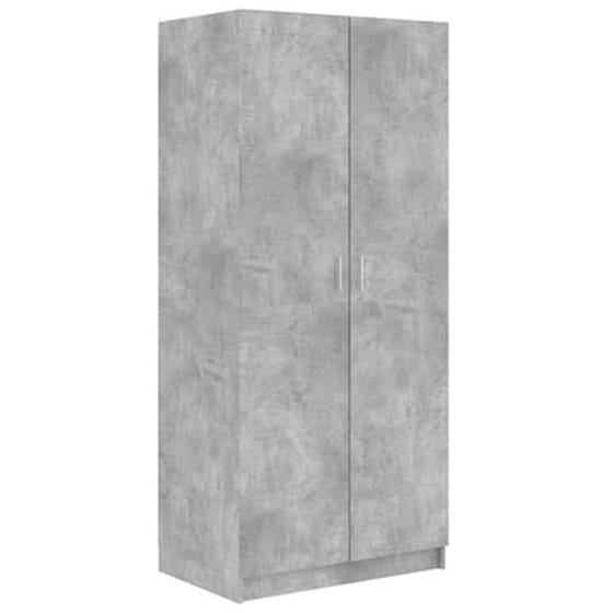 Δίφυλλη Ντουλάπα Vidaxl από Μοριοσανίδα 80x52x180cm - Γκρι Σκυροδέματος image 0
