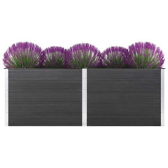 Vidaxl Ζαρντινιέρα Γκρι 250 X 100 X 91 Εκ. Από Wpc image 0