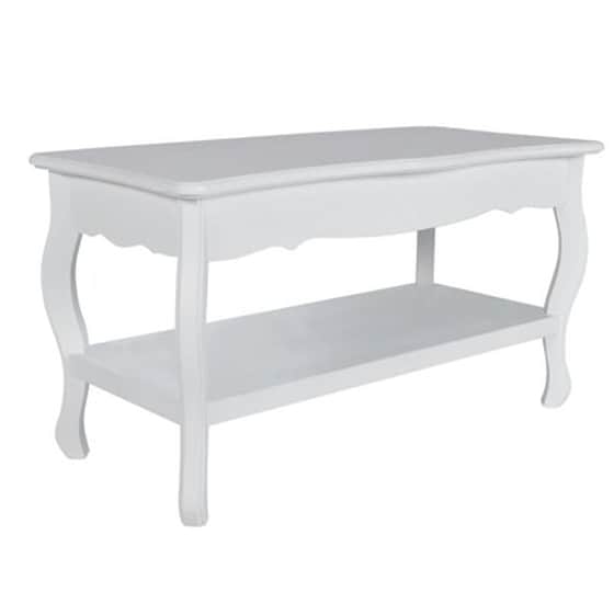 Τραπεζάκι Σαλονιού VidaXL από MDF 87.5x42x44cm - Λευκό image 2