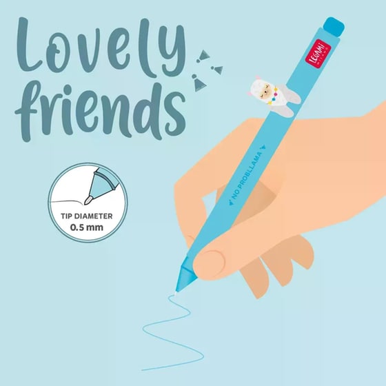 Στυλό Gel Legami Lovely Friends Llama 0.5 mm Γαλάζιο image 2