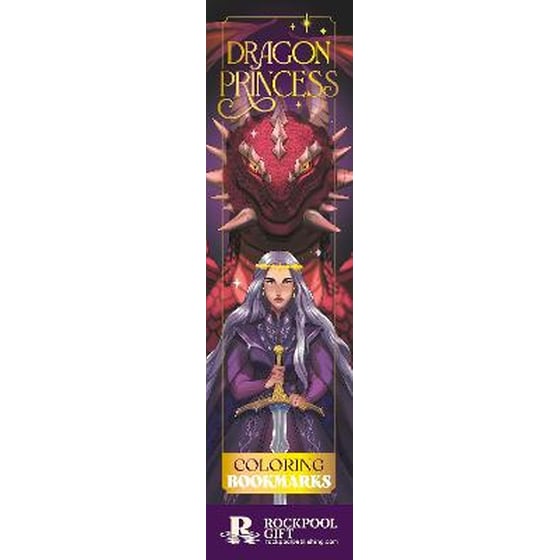 Dragon Princess Coloring Bookmarks image 0