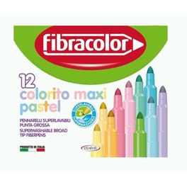 Μαρκαδόροι Fibracolor Maxi Pastel (12 Τεμάχια)