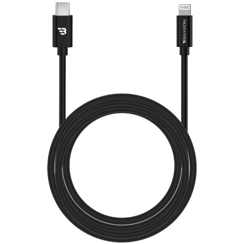 Καλώδιο δεδομένων Baykron Usb-C σε Lightning 1.2m - Black