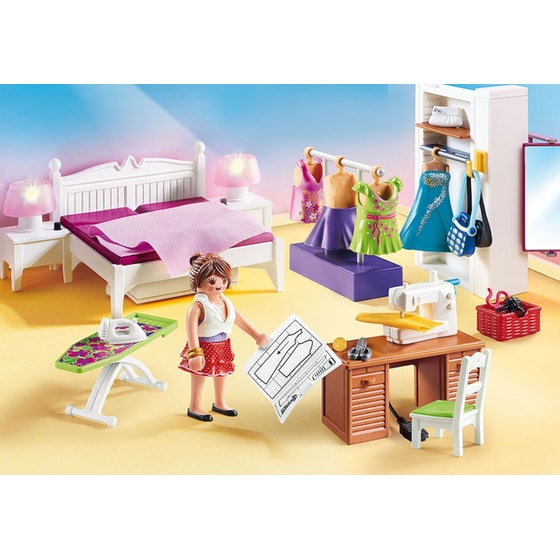 PLAYMOBIL® Dollhouse Υπνοδωμάτιο με Ατελιέ Ραπτικής (70208) image 2