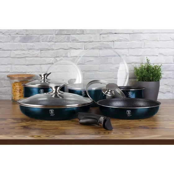 Σετ Μαγειρικά Σκεύη BERLINGER BH-6101 12 τμχ Μπλε image 3