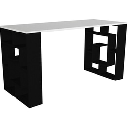 Γραφείο Μελέτης από Μελαμίνη 140x60cm - Λευκό/Μαύρο