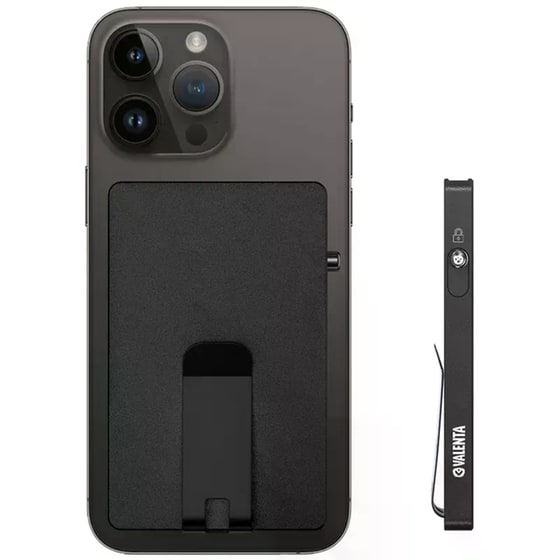 Θήκη Καρτών Valenta Αλουμινίου με Κλιπ Money Black image 3