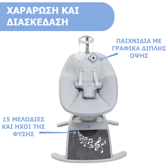 Chicco Relax Μωρού 2 σε 1 Comfy Wave Ηλεκτρικό Γκρι image 3