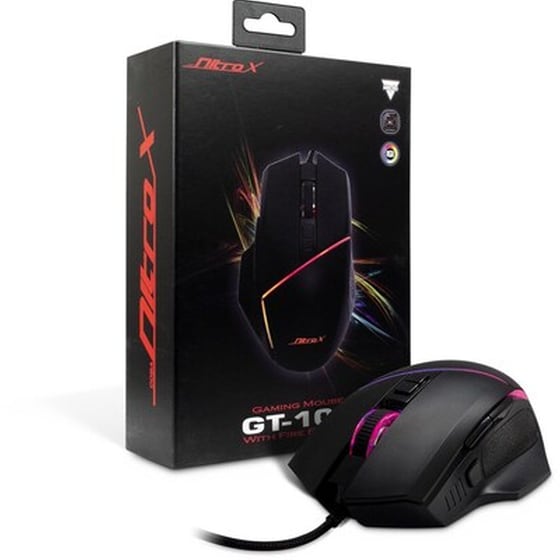 Inter-Tech Nitrox GT-100 RGB Gaming Ενσύρματο Ποντίκι 6400 DPI Μαύρο image 1