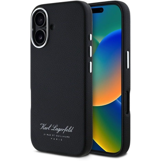 Θήκη Apple iphone 16 - Karl Lagerfeld Grained Pu Hotel Rsg - Μαύρο image 0