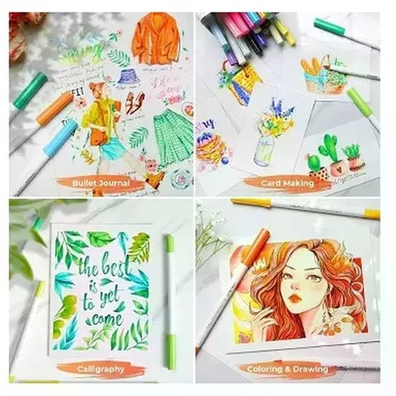 Μαρκαδόροι Σχεδίου Ohuhu Brush & Fine Waterbased (40 Τεμάχια) image 1