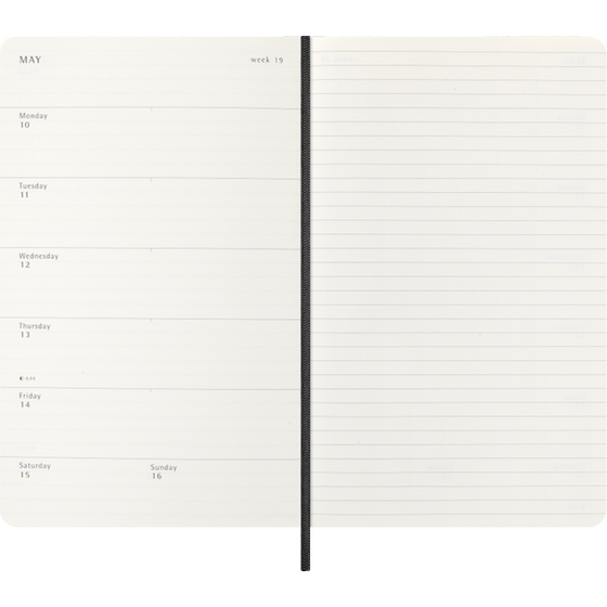 Ημερολόγιο Εβδομαδιαίο 2027 Moleskine 12M L Soft Cover Μαύρο image 3