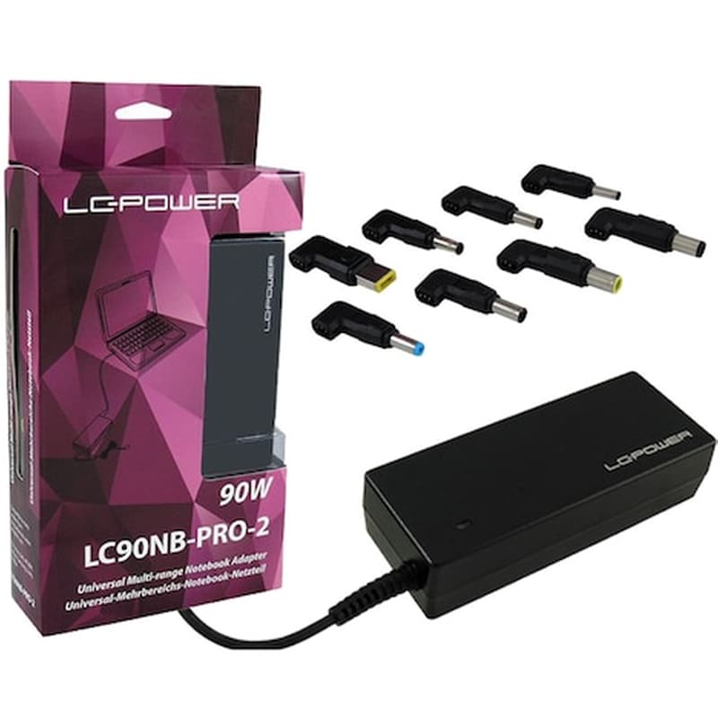 LC-POWER Lc-power 90watt Universal Multi-range Notebook Adapter Pro Series Lc90nb-pro-2