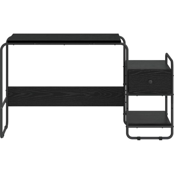 Γραφείο VidaXL με Αποθηκευτικό Χώρο 131,5x50x75,5 cm - Μαύρη Δρυς image 3
