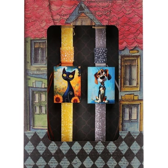 Λαμπάδα Synchronia Ζευγάρι Γάτα Σκύλος Κροκί Μπλε image 1