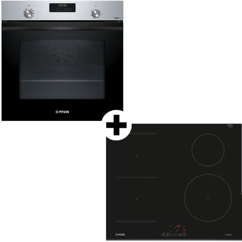 PITSOS PH21M40X4 CWP631T12 71 Lt Εντοιχιζόμενο Σετ Φούρνος και Εστία