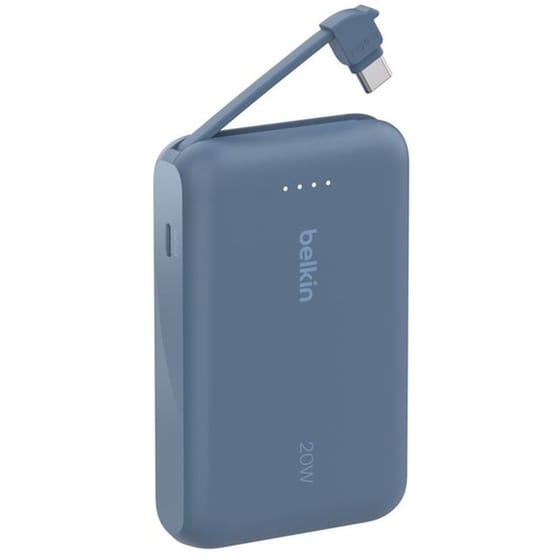 Powerbank Belkin BoostCharge 10.000mAh με Ενσωματωμένο Καλώδιο - Blue image 4