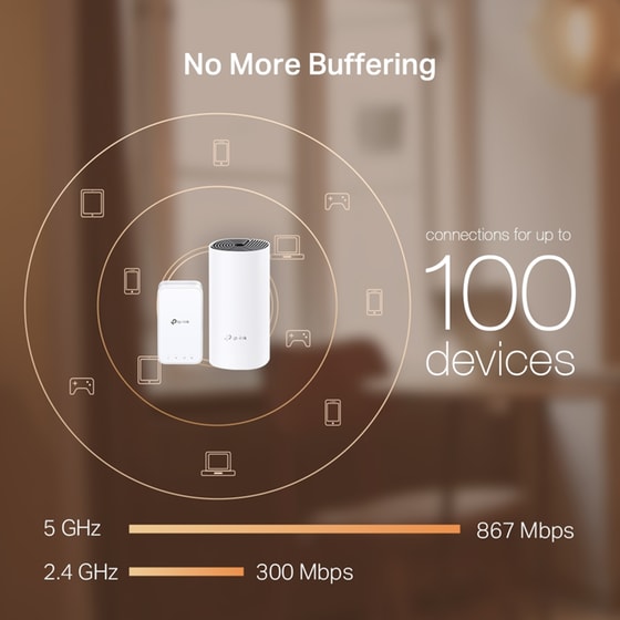 TP-Link Deco M3 Access Point Wi‑Fi 5 Dual Band (2.4 & 5GHz) 1167 Mbps 2 τμχ - Wireless Router + Wi-Fi Extender image 3