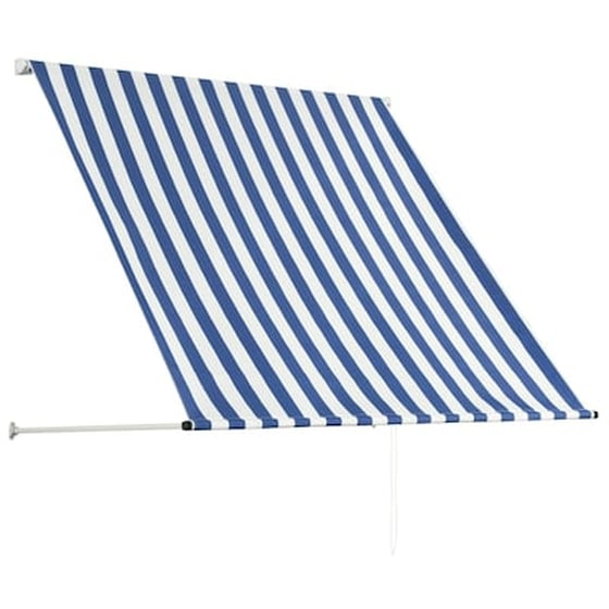 Τέντα Vidaxl Συρόμενη 150x150cm - Λευκό/Μπλε image 5