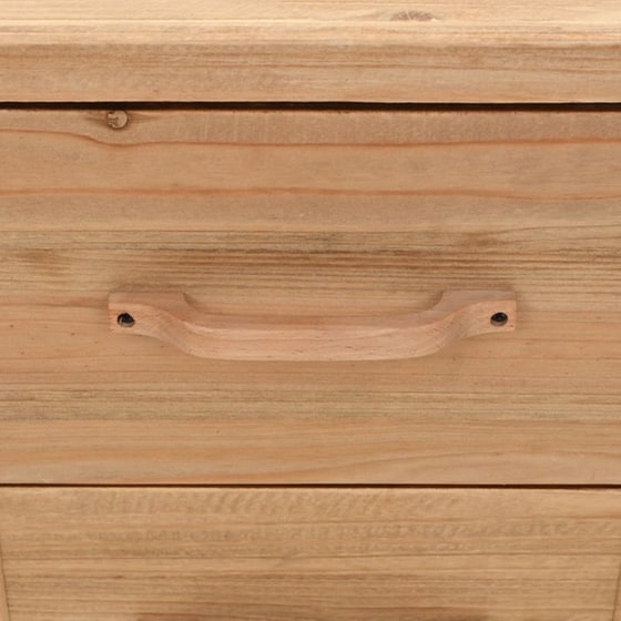 Κομοδίνο Vidaxl Από Μασίφ Ξύλο Ελάτης 50x35x57 cm - Φυσικό image 6