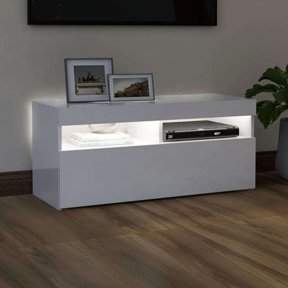 Έπιπλο Τηλεόρασης  VidaXL από Μοριοσανίδα 90x35x40cm - Λευκό image 3