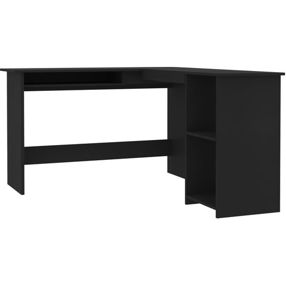 Γραφείο Γωνιακό VidaXL από Μοριοσανίδα 120x140cm - Μαύρο image 0