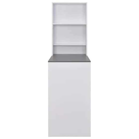 Vidaxl Τραπέζι Μπαρ Με Ραφιέρα Λευκό 115 X 59 X 200 Εκ. image 5