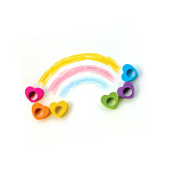 Κηρομπογιές Ooly Δαχτυλίδια Καρδιές 6 Τεμάχια image 1