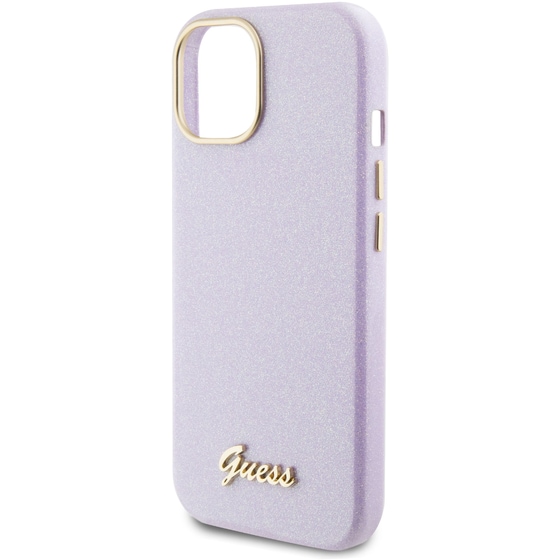 Guess Glitter Full Wrapped Glossy Case With Vintage Script Logo Θήκη Προστασίας Από Σιλικόνη – Iphone 15 (glitter Lilac –  Guhcp15spgmcsl) image 2