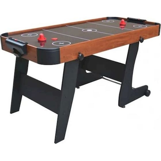 Επιδαπέδιο Τραπέζι Aria Trade Air Hockey Πτυσσόμενο Ξύλινο Καφέ - 152x74x80 cm image 0