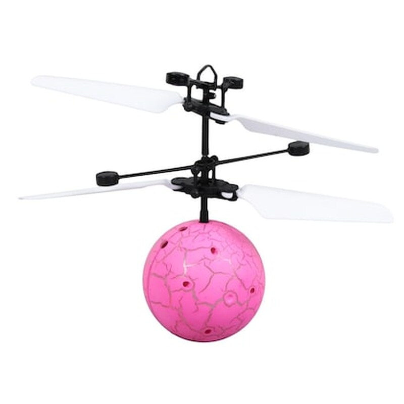 Παιχνίδι Ελικόπτερο Led Ιπτάμενη Μπάλα Flying Ball Jm-888 Ροζ