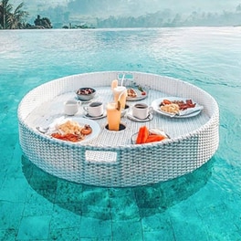 Δίσκος Πισίνας Floating Breakfast 80 cm Στρογγυλός - Λευκός
