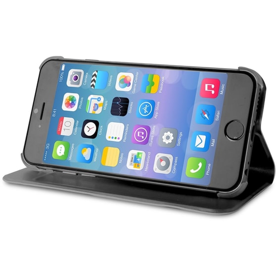 Θήκη iPhone 6/6S Plus - Puro Stand Wallet Μαύρο image 5