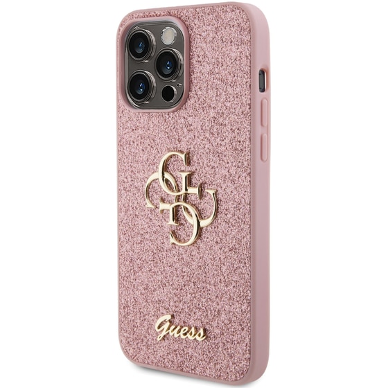 Guess Fixed Glitter 4g Logo Case Θήκη Προστασίας Από Σιλικόνη – Iphone 15 Pro Max (pink – Guhcp15xhg4sgp) image 4