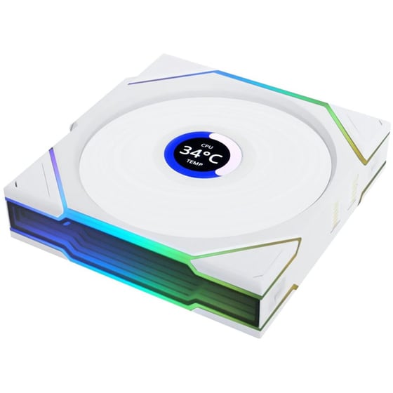 Case Fan Lian Li UNI FAN TL LCD Wireless 140mm με ARGB Φωτισμό και Σύνδεση 4-Pin PWM - Λευκό image 1