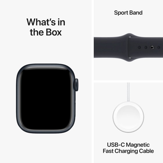 Apple Watch Series 9 Aluminium Midnight GPS 41mm - Midnight Loop Small/Medium image 9