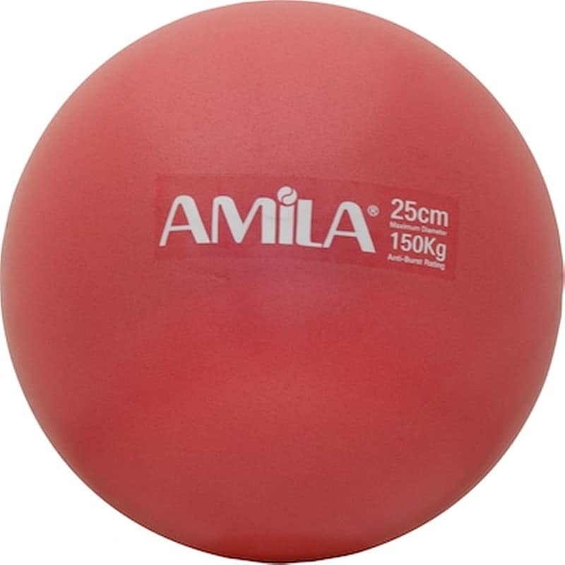 AMILA Μπάλα Γυμναστικής Amila Κατάλληλη για Pilates 0.15 kg 25 cm από PVC - Κόκκινο