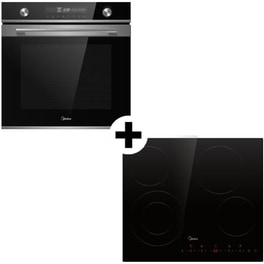 MIDEA MCH702T298K0 & 7NM30E0 72 Lt Εντοιχιζόμενο Σετ Φούρνος και Εστία