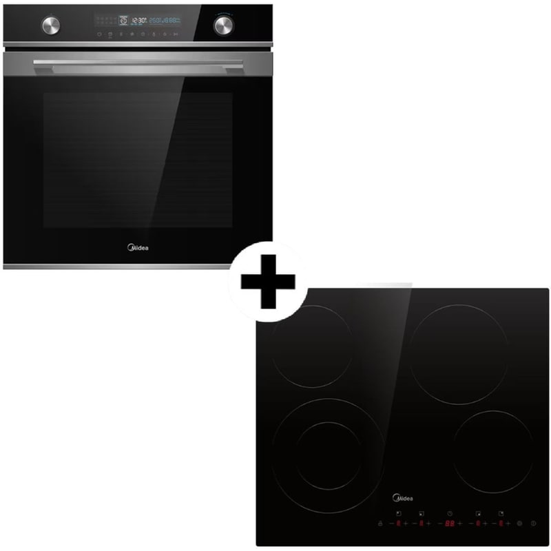 MIDEA MCH702T298K0 7NM30E0 72 Lt Εντοιχιζόμενο Σετ Φούρνος και Εστία