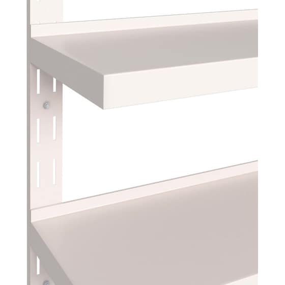 Ράφια Τοίχου VidaXL από  Ανοξείδωτο Ατσάλι 200x30 cm 2 Τμχ - Ασημί/Λευκό image 4