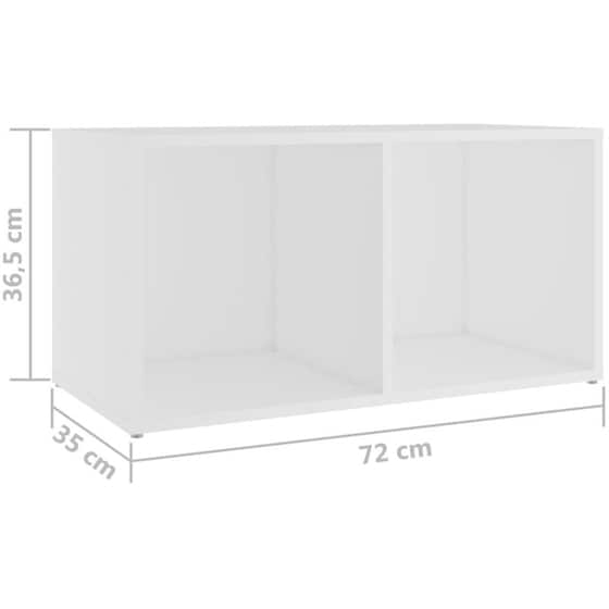 Έπιπλα Τηλεόρασης Vidaxl από Μοριοσανίδα 2τμχ 72x35x36.5cm - Λευκό image 8