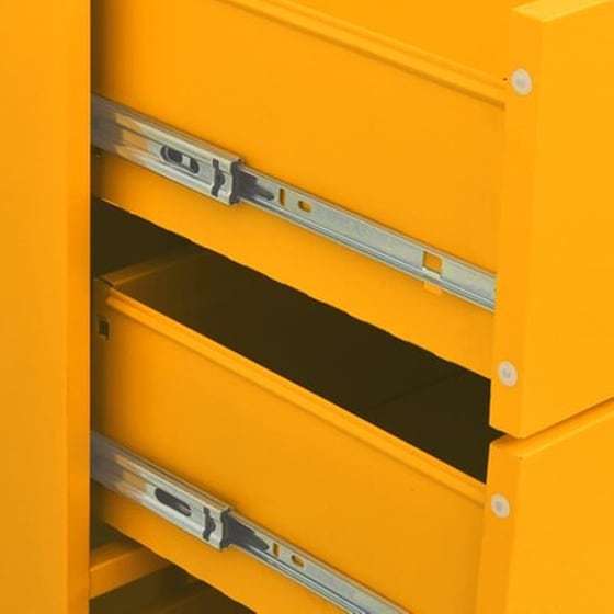 Vidaxl Συρταριέρα Μουσταρδί 80 X 35 X 101,5 Εκ. Από Ατσάλι image 3